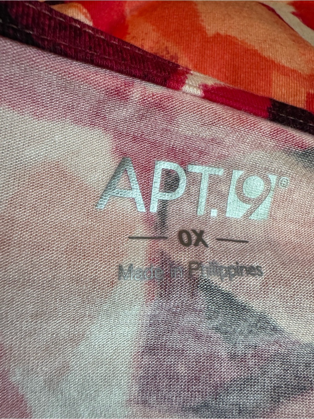Apt. 9 Coral, Pink & Orange Abstract Cowl Neck Top 0X NWT - Picture 6 of 9